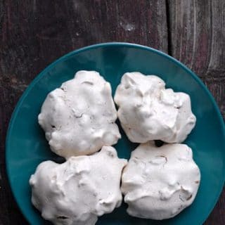 Forgotten Cookies recipe. An airy meringue cookie with chocolate chips and nuts