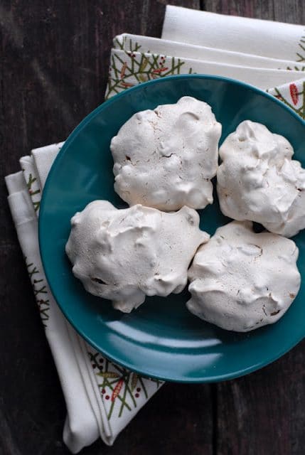 Forgotten cookies on blue plate