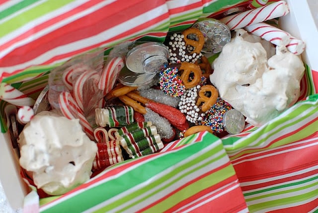 chocolate dipped pretzels holiday treat box