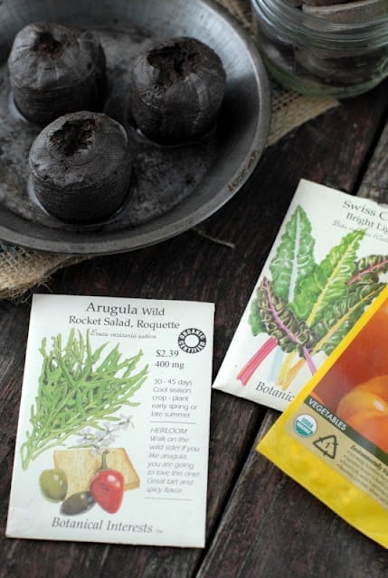 seed packets with peat pots