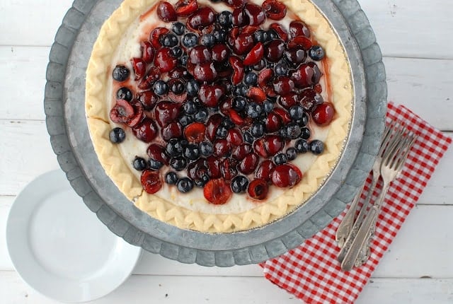 Cherry Blueberry Cloud Pie 