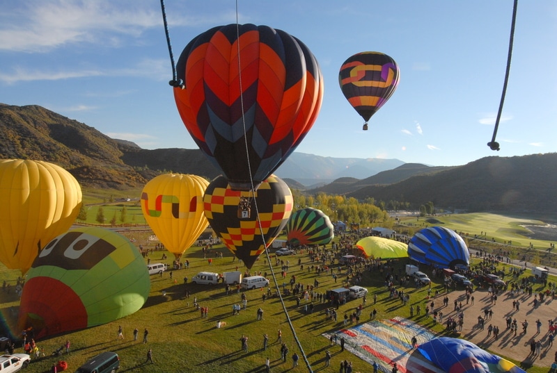 Snowmass (Hot Air) Balloon Festival Balloons in air