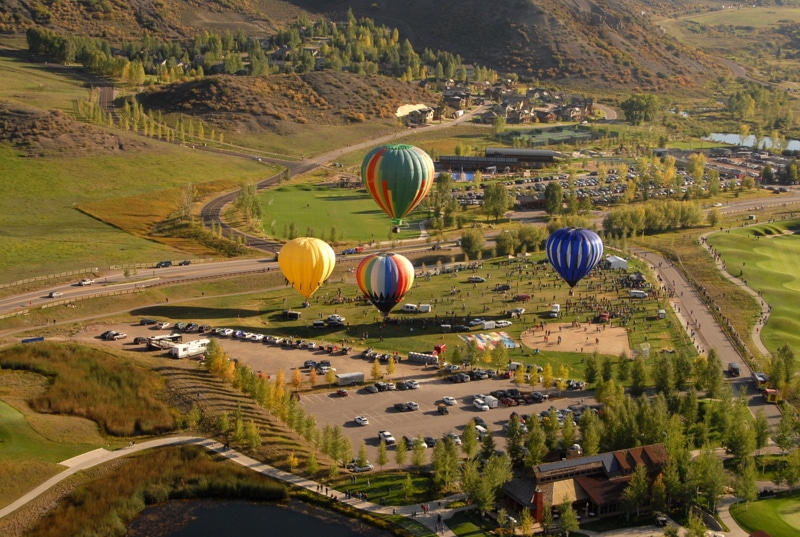 A large balloons in the sky