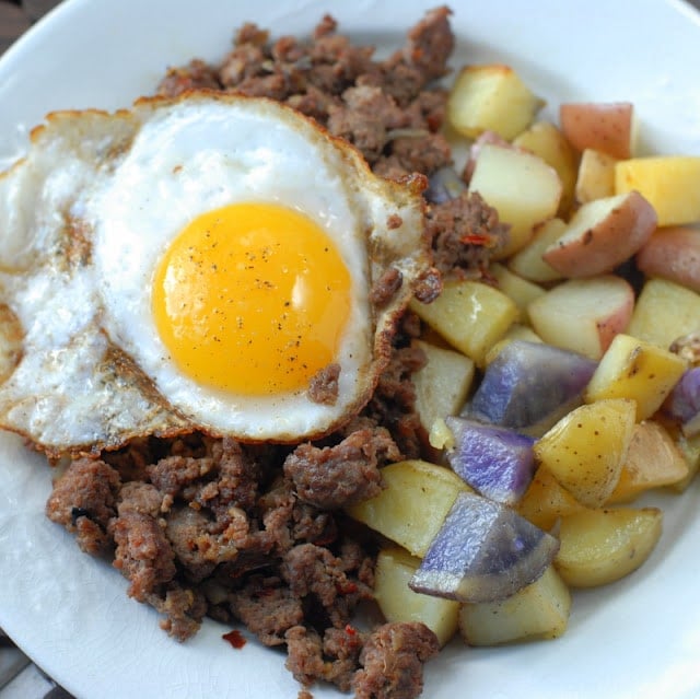 venison hash and egg