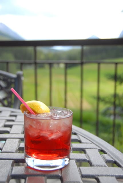 Captains Passion cocktail in Banff