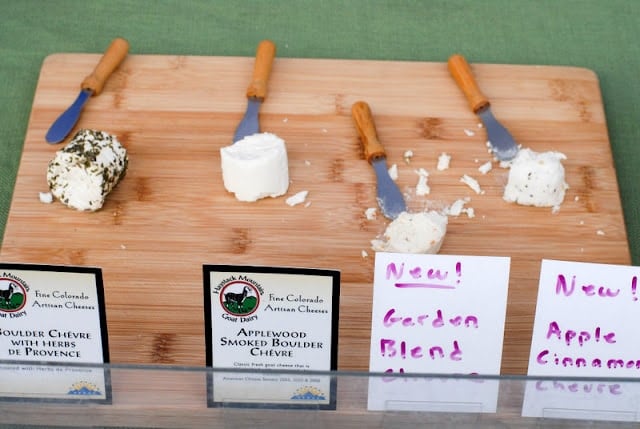 goat cheese at farmer\'s market