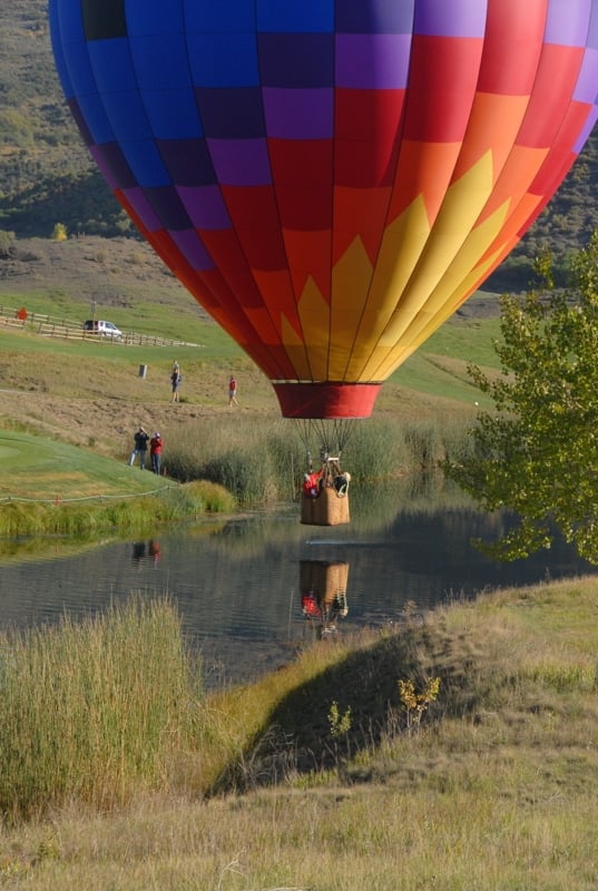 A large balloon in the grass