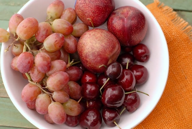 bowl of red fruits