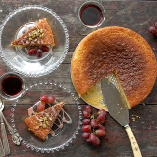 Pineapple-Sage Olive Oil Cake with Port Glaze