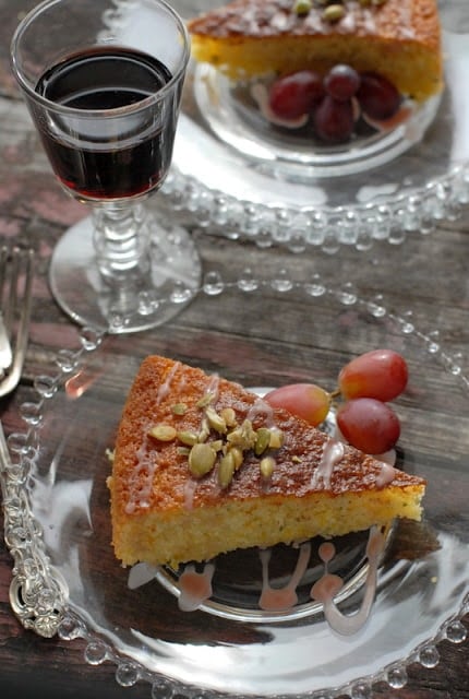 A close up of a slice of cake on a plate