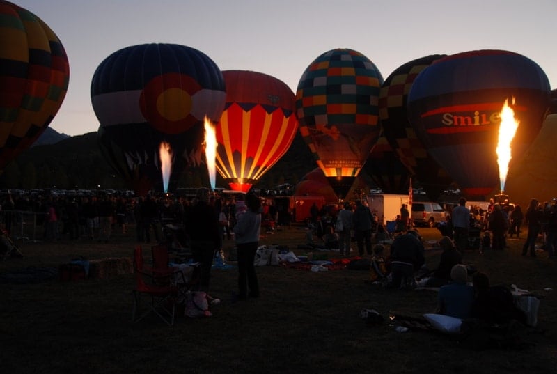 Snowmass (Hot Air) Balloon Festival At night