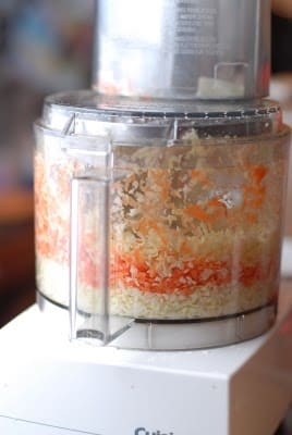 cole slaw ingredients in food processor