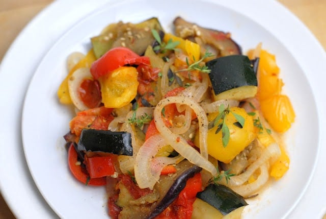 plate of ratatouille