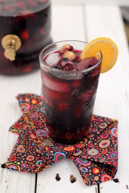 A glass of Summer Fruit Sangria