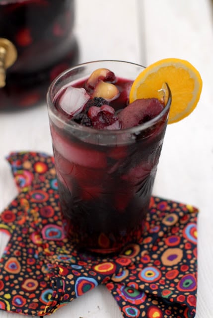 glass of red sangria