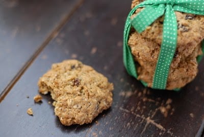 oatmeal cookies in a stack