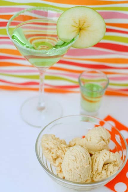 caramel apple ice cream and cocktails