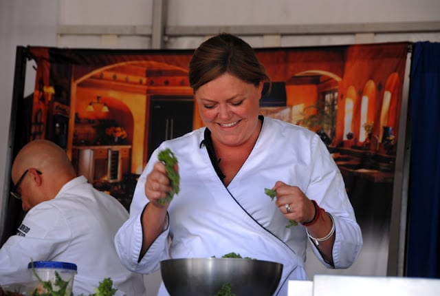 chef making a salad