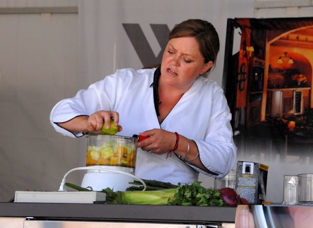 chef demonstration making gazpacho