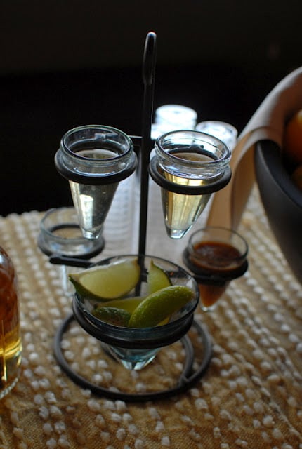 tequila tasting with limes