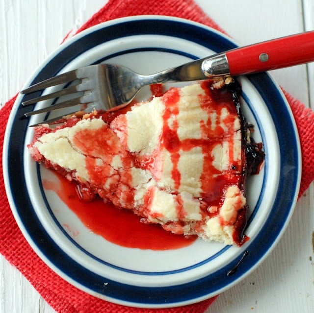 slice of grilled starwberry tart