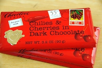 cherries and chocolate bar