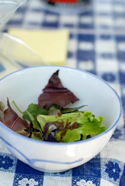 bowl of edible weeds