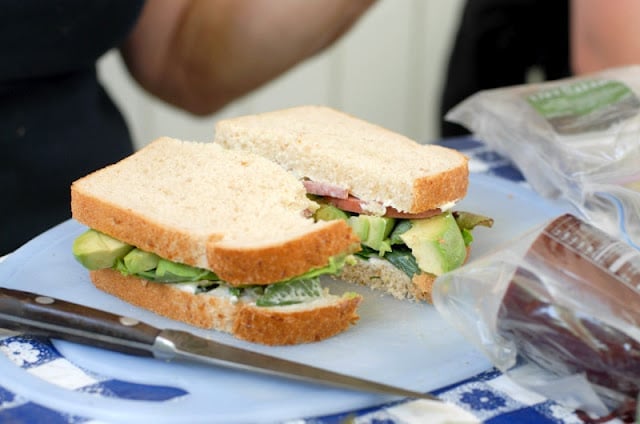 summer sausage avocado sandwich