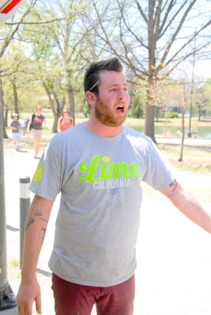 A man standing in a park