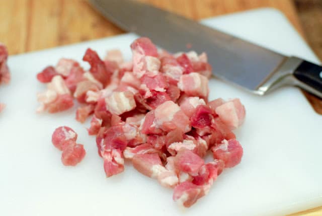 chopped bacon