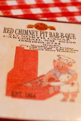 Red Chimney Pit BBQ menu