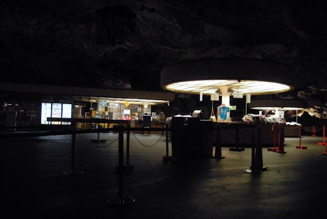 Underground dining at Carlsbad Caverns