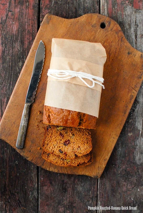 Pumpkin Roasted-Banana Quick Bread