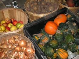 A variety of fresh fruit and vegetables