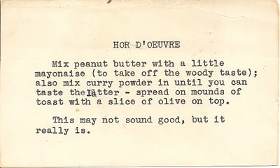 vintage appetizer recipe