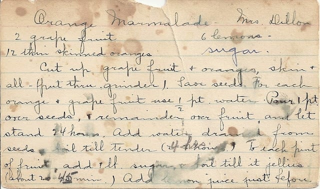 vintage marmalade recipe