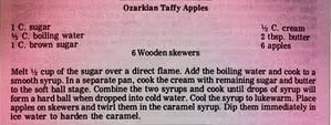 ozarkian taffy apples recipe