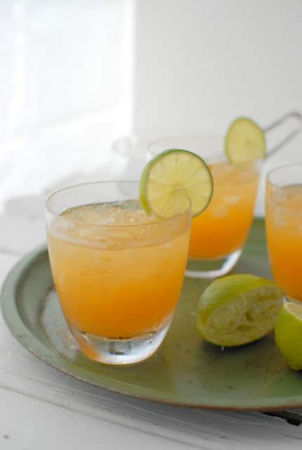 Fresh Peach Margaritas