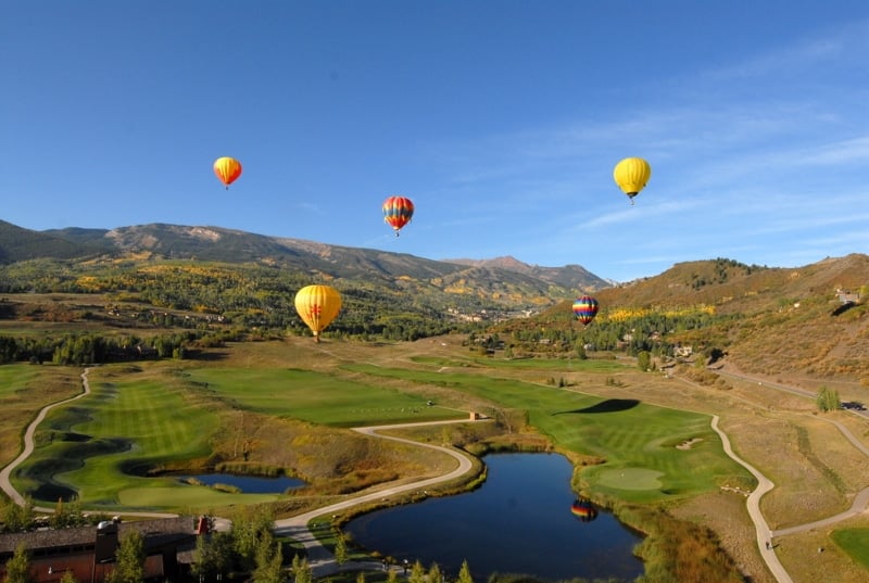 A large balloons in the sky