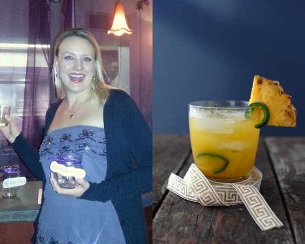 The Spicy Maiden cocktail and a woman
