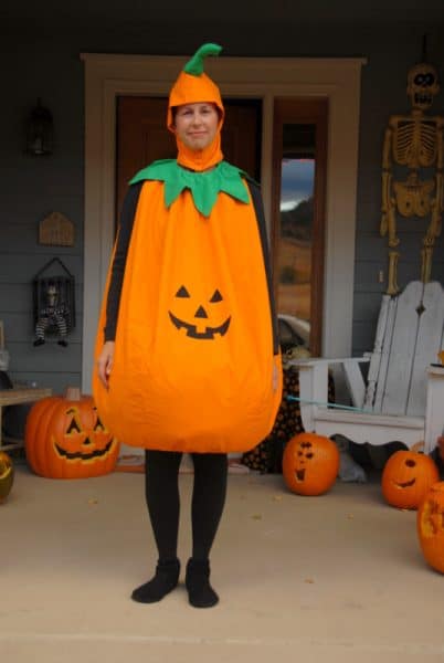 adult in jackolantern costume