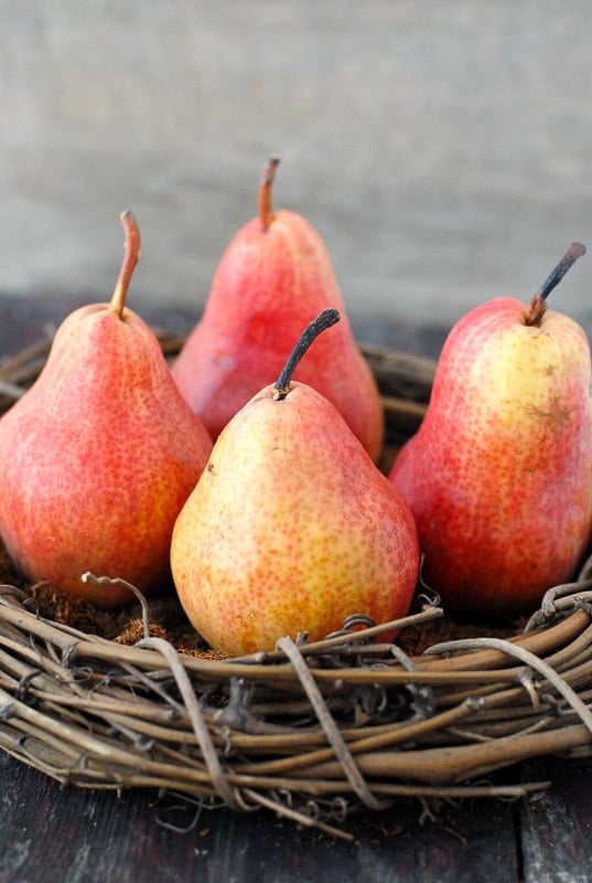 Fall Red Bartlett Pears 