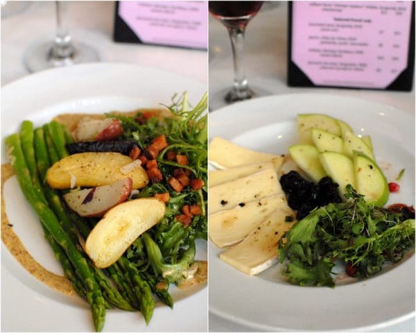 A plate of food with broccoli, with Salad