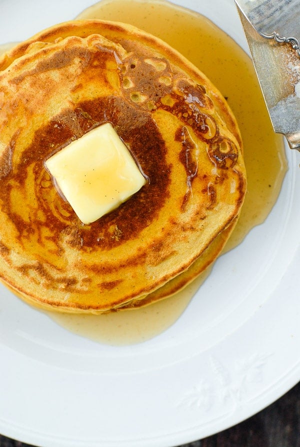 pumpkin pancakes with ginger syrup