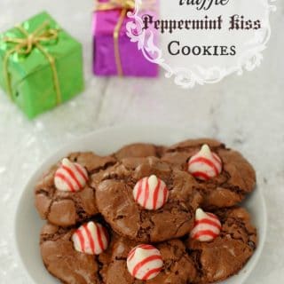 Chocolate Truffle Peppermint Kiss Cookies