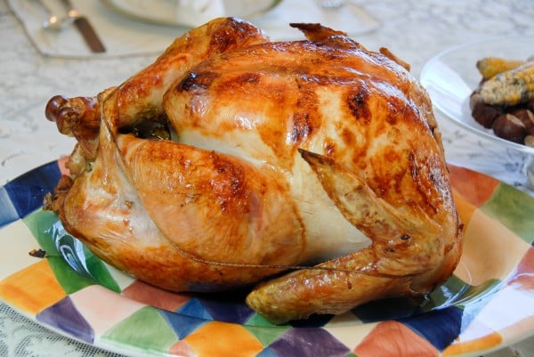 Thanksgiving Turkey On colorful platter