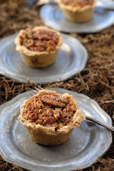 Mini Spicy Crust Bourbon Pecan Pies 