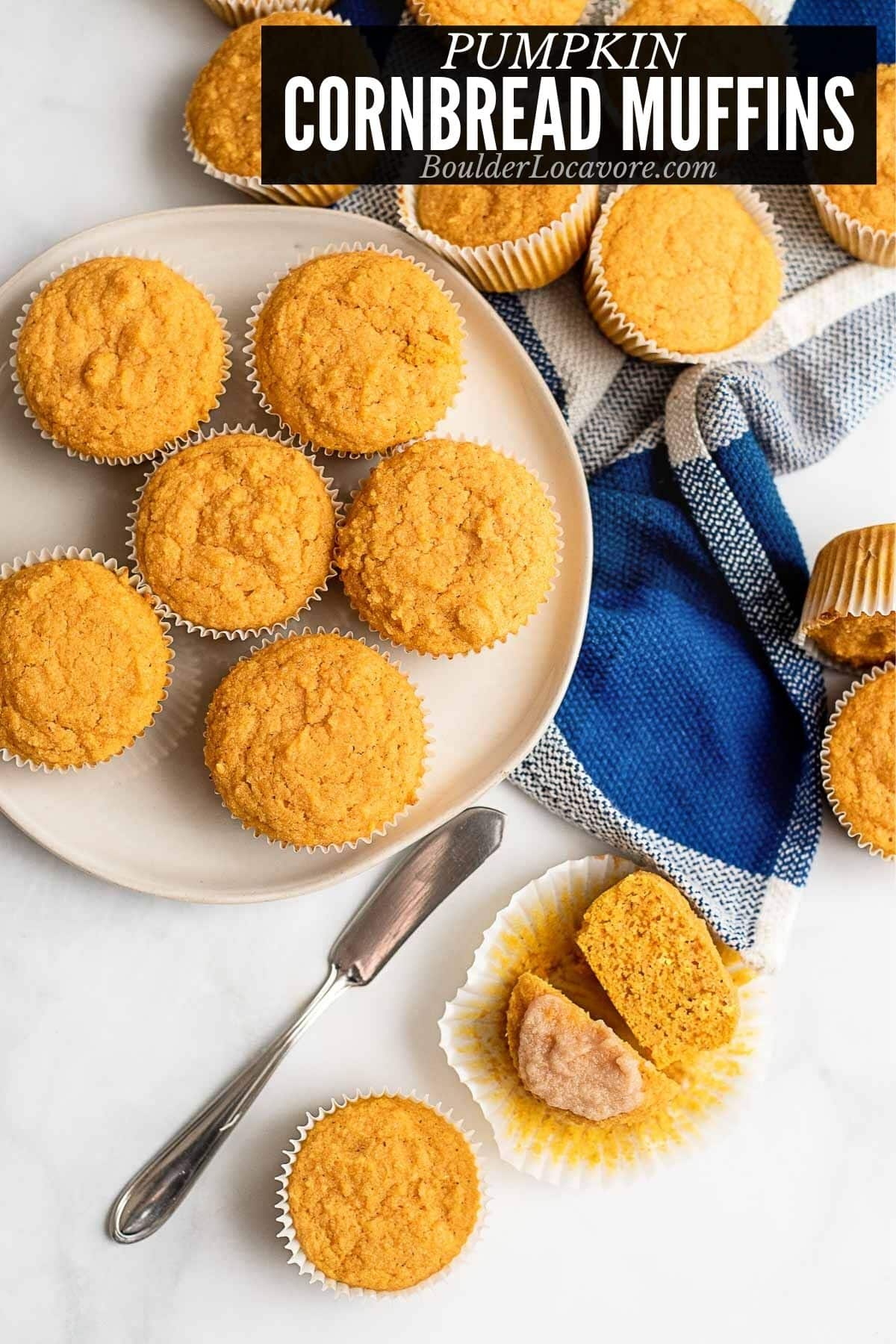 pumpkin cornbread muffins title
