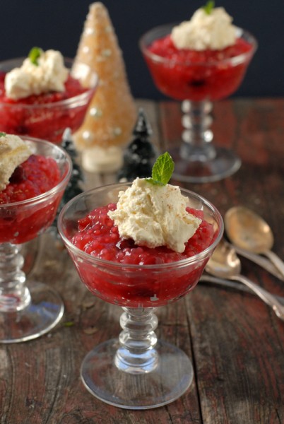 Cranberry Tapioca with Orange-Nutmeg Whipped Cream