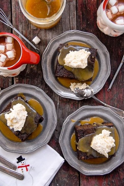 Gingerbread Cake with Butter Rum Toffee sauce 